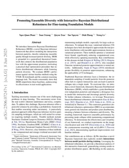 Promoting Ensemble Diversity with Interactive Bayesian Distributional Robustness for Fine-tuning Foundation Models