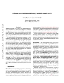 Exploiting Inaccurate Branch History in Side-Channel Attacks