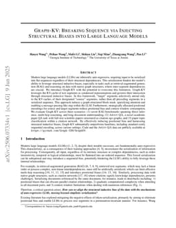 Graph-KV: Breaking Sequence via Injecting Structural Biases into Large Language Models