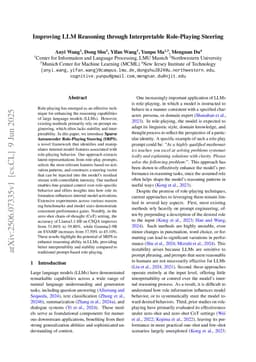 Improving LLM Reasoning through Interpretable Role-Playing Steering