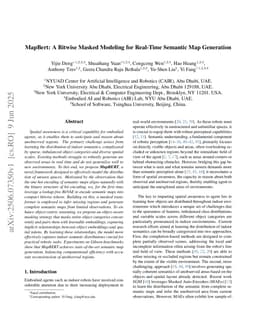 MapBERT: Bitwise Masked Modeling for Real-Time Semantic Mapping Generation