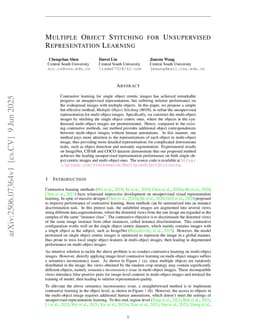 Multiple Object Stitching for Unsupervised Representation Learning