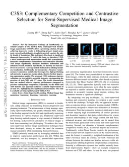 C3S3: Complementary Competition and Contrastive Selection for Semi-Supervised Medical Image Segmentation