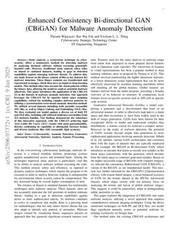Enhanced Consistency Bi-directional GAN(CBiGAN) for Malware Anomaly Detection