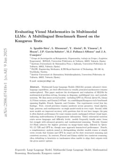 Evaluating Visual Mathematics in Multimodal LLMs: A Multilingual Benchmark Based on the Kangaroo Tests