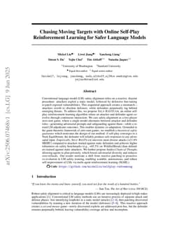 Chasing Moving Targets with Online Self-Play Reinforcement Learning for Safer Language Models