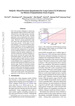 MoQAE: Mixed-Precision Quantization for Long-Context LLM Inference via Mixture of Quantization-Aware Experts
