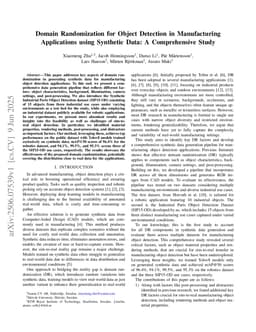 Domain Randomization for Object Detection in Manufacturing Applications using Synthetic Data: A Comprehensive Study