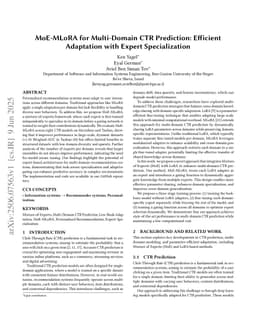 MoE-MLoRA for Multi-Domain CTR Prediction: Efficient Adaptation with Expert Specialization