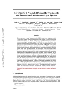 SAFEFLOW: A Principled Protocol for Trustworthy and Transactional Autonomous Agent Systems