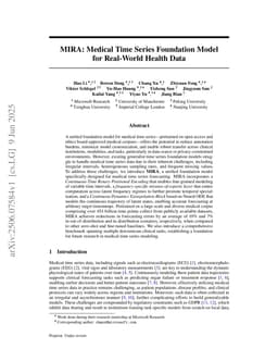 MIRA: Medical Time Series Foundation Model for Real-World Health Data