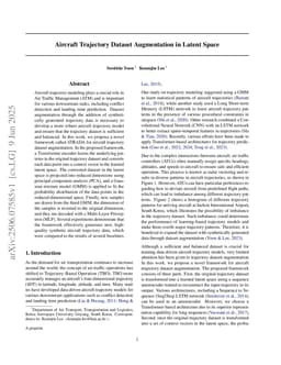 Aircraft Trajectory Dataset Augmentation in Latent Space