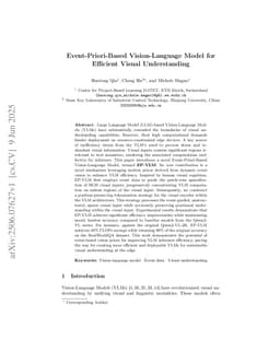 Event-Priori-Based Vision-Language Model for Efficient Visual Understanding