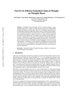 Fast ECoT: Efficient Embodied Chain-of-Thought via Thoughts Reuse
