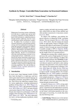 Synthesis by Design: Controlled Data Generation via Structural Guidance