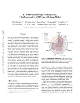 ETA: Efficiency through Thinking Ahead, A Dual Approach to Self-Driving with Large Models