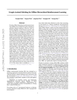 Graph-Assisted Stitching for Offline Hierarchical Reinforcement Learning