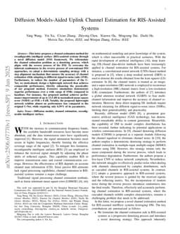 Diffusion Models-Aided Uplink Channel Estimation for RIS-Assisted Systems