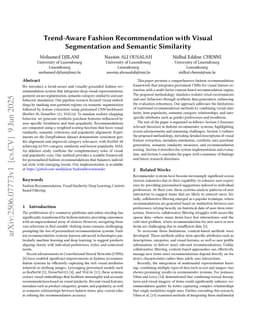 Trend-Aware Fashion Recommendation with Visual Segmentation and Semantic Similarity