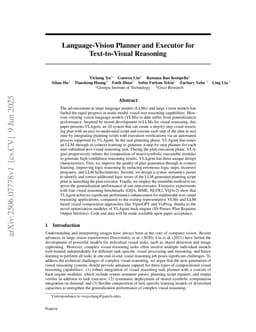 Language-Vision Planner and Executor for Text-to-Visual Reasoning