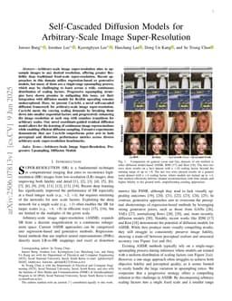 Self-Cascaded Diffusion Models for Arbitrary-Scale Image Super-Resolution