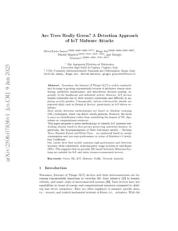 Are Trees Really Green? A Detection Approach of IoT Malware Attacks
