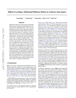 Diffuse Everything: Multimodal Diffusion Models on Arbitrary State Spaces