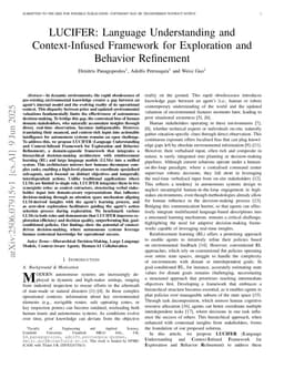 LUCIFER: Language Understanding and Context-Infused Framework for Exploration and Behavior Refinement