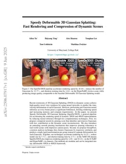 Speedy Deformable 3D Gaussian Splatting: Fast Rendering and Compression of Dynamic Scenes