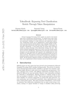 TokenBreak: Bypassing Text Classification Models Through Token Manipulation