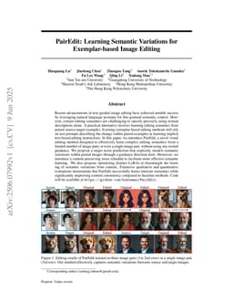 PairEdit: Learning Semantic Variations for Exemplar-based Image Editing