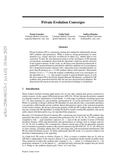 Private Evolution Converges