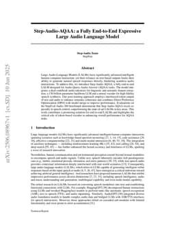 Step-Audio-AQAA: a Fully End-to-End Expressive Large Audio Language Model