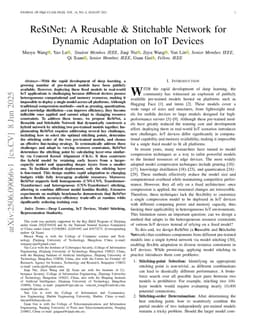 ReStNet: A Reusable & Stitchable Network for Dynamic Adaptation on IoT Devices