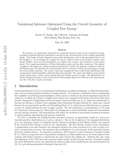 Variational Inference Optimized Using the Curved Geometry of Coupled Free Energy