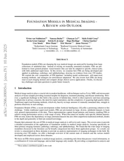 Foundation Models in Medical Imaging -- A Review and Outlook