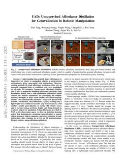 UAD: Unsupervised Affordance Distillation for Generalization in Robotic Manipulation