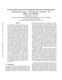 Causal Graph Recovery in Neuroimaging through Answer Set Programming