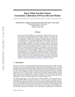 Know What You Don't Know: Uncertainty Calibration of Process Reward Models