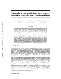 Efficient Preference-Based Reinforcement Learning: Randomized Exploration Meets Experimental Design