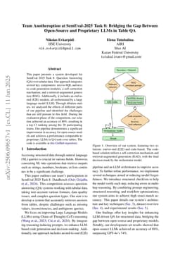 Team Anotheroption at SemEval-2025 Task 8: Bridging the Gap Between Open-Source and Proprietary LLMs in Table QA