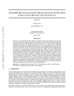 AtmosMJ: Revisiting Gating Mechanism for AI Weather Forecasting Beyond the Year Scale