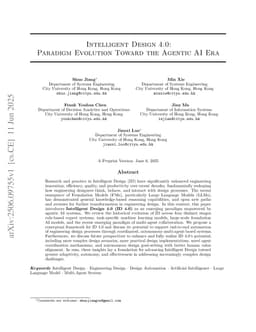 Intelligent Design 4.0: Paradigm Evolution Toward the Agentic AI Era