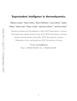 Superstudent intelligence in thermodynamics