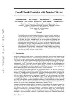 Causal Climate Emulation with Bayesian Filtering