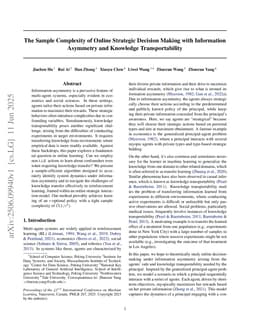 The Sample Complexity of Online Strategic Decision Making with Information Asymmetry and Knowledge Transportability