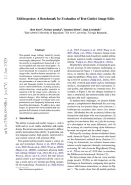 EditInspector: A Benchmark for Evaluation of Text-Guided Image Edits