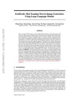 GenBreak: Red Teaming Text-to-Image Generators Using Large Language Models