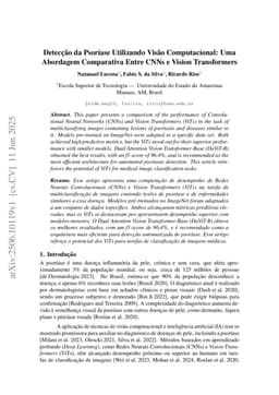 Detecção da Psoríase Utilizando Visão Computacional: Uma Abordagem Comparativa Entre CNNs e Vision Transformers