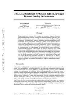 GRAIL: A Benchmark for GRaph ActIve Learning in Dynamic Sensing Environments